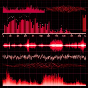 Sound waves set. Music background. EPS 10 vector file included